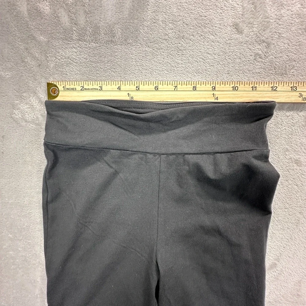 Gap Kids Flare Leggings Girls XL 12 Black Cotton Stretch Elastic Waist Pull On